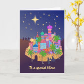 Carte Christmas Joy Bethlehem for Niece Card (Fleur jaune)