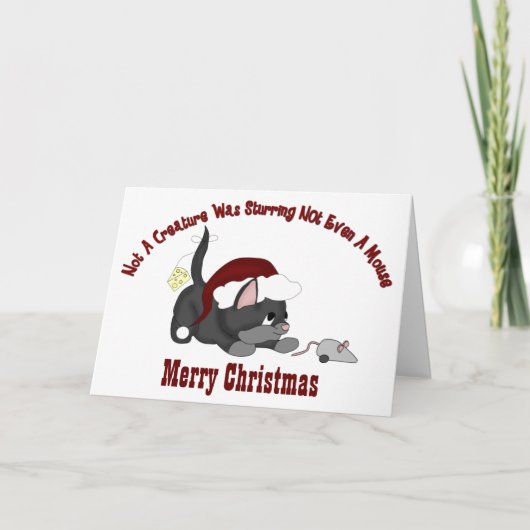 Carte Christmas Kitten #6 (Devant)