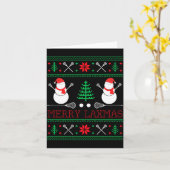 Carte Christmas Lacrosse Lax Player Ugly Christmas Xmas (Fleur jaune)
