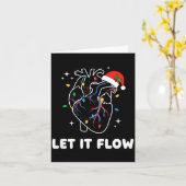 Carte Christmas Let It Flow Cardiac Heart Funny Nurse Ho (Fleur jaune)