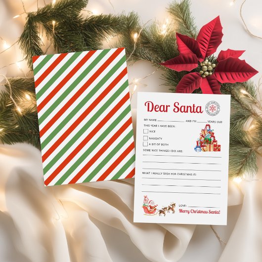 Carte Christmas Letter From Santa Kids Santa Printable