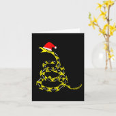 Carte Christmas Libertarian Gadsden Don't Tread Snake  (Fleur jaune)