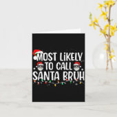 Carte Christmas Likely Call Santa Bruh Xmas Family Men W (Fleur jaune)