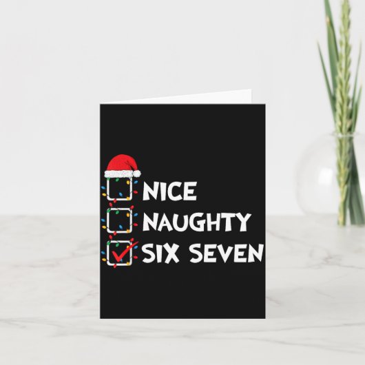 Carte Christmas List Nice Naughty Six Seven Meme 67 6 7  (Devant)