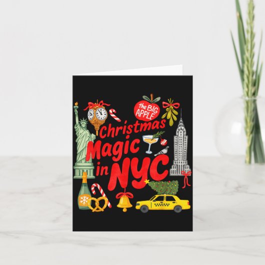 Carte Christmas Magic In Nyc Festive Holiday New York  (Devant)