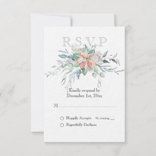 Carte Christmas Magic/Poinsettia Mariage Réponse