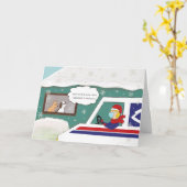 Carte Christmas Mail Lady Merci Travailleuse essentielle (Fleur jaune)