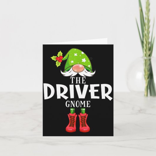 Carte Christmas Matching Family The Driver Gnome (Devant)