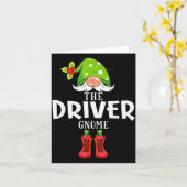 Carte Christmas Matching Family The Driver Gnome (Fleur jaune)
