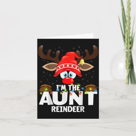 Carte Christmas Matching I'm The Aunt Reindeer  (Devant)