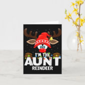 Carte Christmas Matching I'm The Aunt Reindeer  (Fleur jaune)