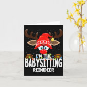Carte Christmas Matching I'm The Babysitting Reindeer (Fleur jaune)