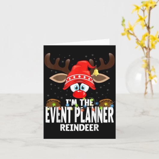 Carte Christmas Matching I'm The Event Planner Reindeer (Fleur jaune)