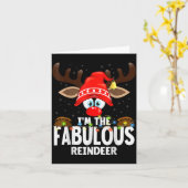 Carte Christmas Matching I'm The Fabulous Reindeer  (Fleur jaune)