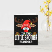 Carte Christmas Matching I'm The Little Brother Reindeer (Fleur jaune)