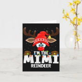 Carte Christmas Matching I'm The Mimi Reindeer (Fleur jaune)
