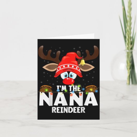 Carte Christmas Matching I'm The Nana Reindeer (Devant)