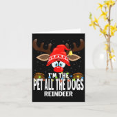 Carte Christmas Matching I'm The Pet All The Dogs Reinde (Fleur jaune)
