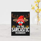 Carte Christmas Matching I'm The Sarcastic Reindeer  (Fleur jaune)