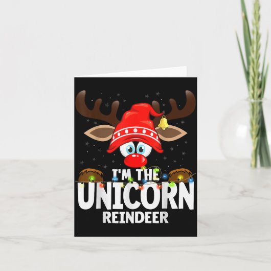 Carte Christmas Matching I'm The Unicorn Reindeer (Devant)