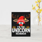Carte Christmas Matching I'm The Unicorn Reindeer (Fleur jaune)