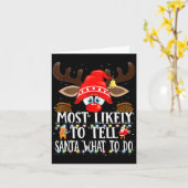 Carte Christmas Matching Most Likely To Tell Santa What (Fleur jaune)