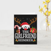 Carte Christmas Matching The Girlfriend Reindeer Family (Fleur jaune)