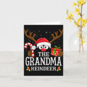 Carte Christmas Matching The Grandma Reindeer Family (Fleur jaune)