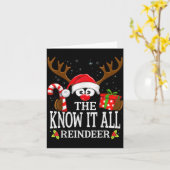 Carte Christmas Matching The Know It All Reindeer Family (Fleur jaune)