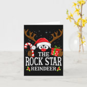 Carte Christmas Matching The Rock Star Reindeer Family  (Fleur jaune)