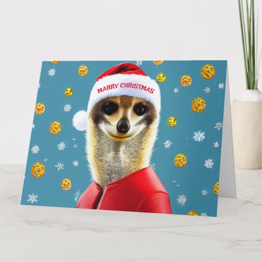 Carte Christmas Meerkat Père Noël (Devant)