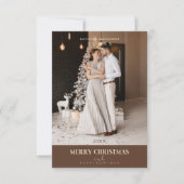 Carte Christmas Modern Sophisticated Photo Couple (Devant)
