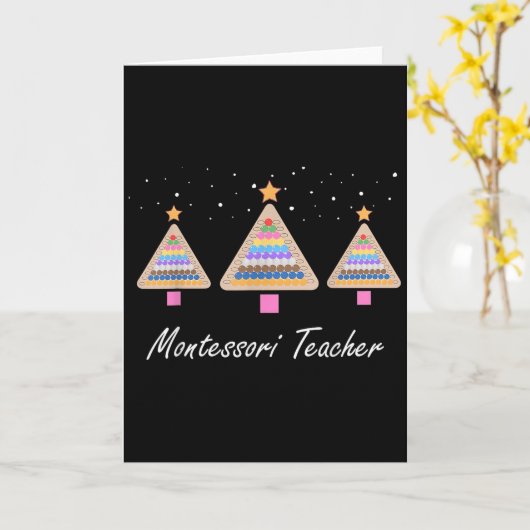 Carte Christmas Montessori Teacher Xmas Tree Teaching Sc (Fleur jaune)