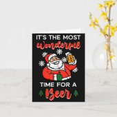 Carte Christmas Most Wonderful Time For Funny Santa Xmas (Fleur jaune)