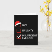 Carte Christmas Nice Naughty Insufficient Evidence Santa (Fleur jaune)