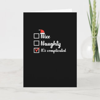 Carte Christmas Nice Naughty Its Complicated