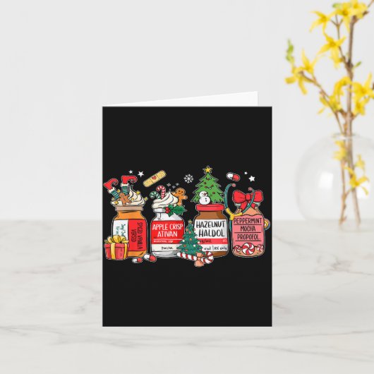 Carte Christmas Nurse Funny Peppermint Mocha Profol Er E (Fleur jaune)