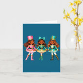 Carte Christmas Nutcracker Black Girls Kids Festive Xmas (Fleur jaune)