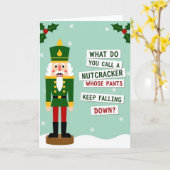 Carte Christmas Nutcracker Pants Joke (Fleur jaune)