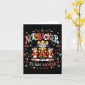 Carte Christmas Nutcracker Team Mouse Women Kids Girl  (Fleur jaune)