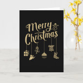 Carte Christmas Ornaments Decoration Merry Christmas (Fleur jaune)