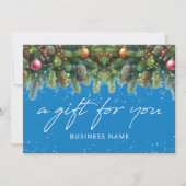 Carte Christmas Ornaments Logo Gift Certificate (Devant)