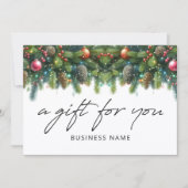 Carte Christmas Ornaments Logo Gift Certificate (Devant)
