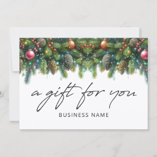 Carte Christmas Ornaments Logo Gift Certificate