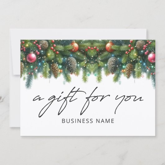 Carte Christmas Ornaments Logo Gift Certificate (Devant)