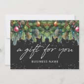 Carte Christmas Ornaments Logo Gift Certificate (Devant)