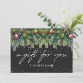 Carte Christmas Ornaments Logo Gift Certificate (Debout devant)
