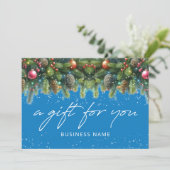 Carte Christmas Ornaments Logo Gift Certificate (Debout devant)