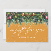 Carte Christmas Ornaments Logo Gift Certificate (Devant)