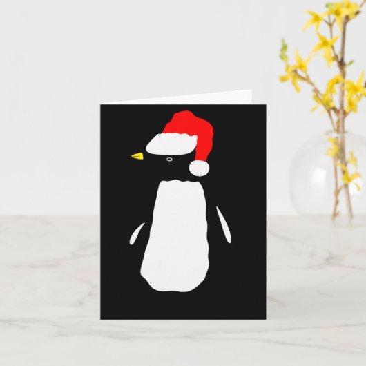 Carte Christmas Penguin Pajamas Shirt (Fleur jaune)